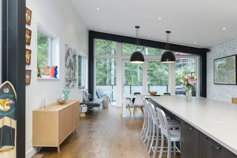 Drifter kitchen with custom finishing carpentry