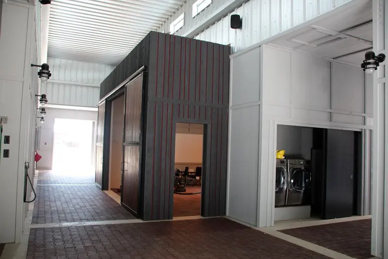 Windline stable interior with wooden stalls