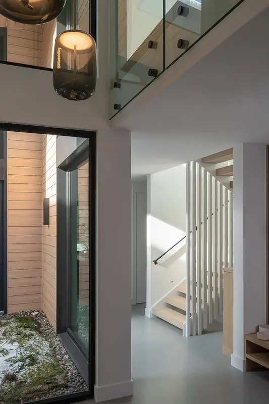 White Gold 2 entry approach with architectural lighting