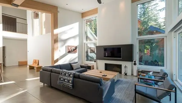 Balsam open floor plan with vaulted ceilings and natural light