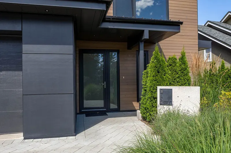 Pinewood front elevation — insulated concrete home in Pemberton by Balmoral Construction