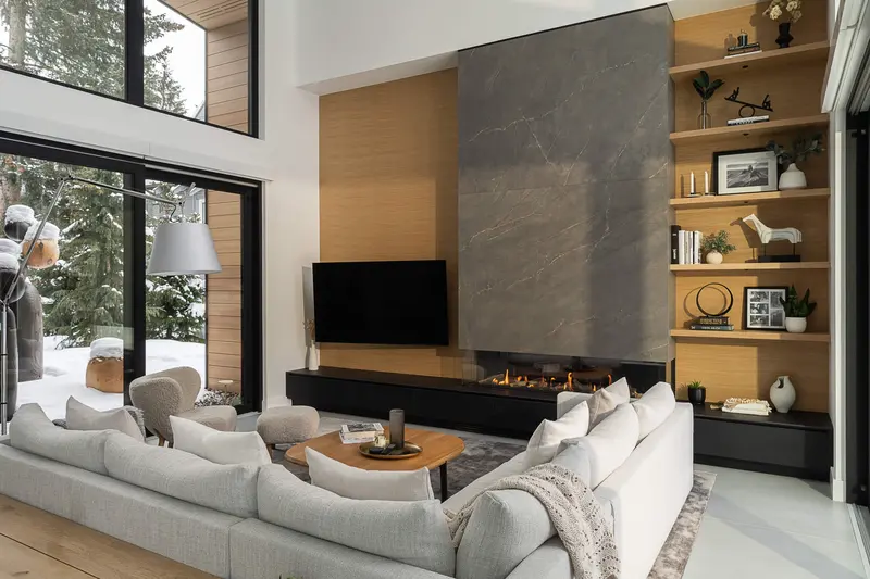 White Gold 2 living room fireplace detail