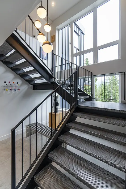 Drifter interior millwork and staircase detail