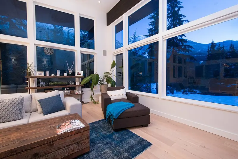 Wedgewoods modern hallway with natural light, Whistler
