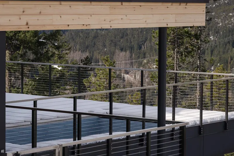 Warbler Way open-plan living room with floor-to-ceiling windows
